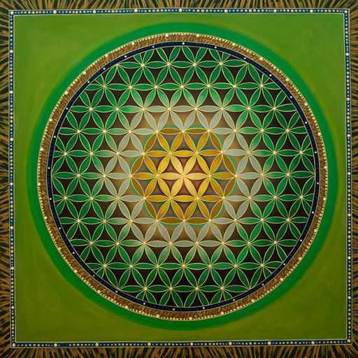 Flower of Life Green