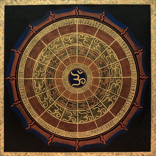 Thai Om Blue Mandala